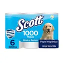 Papel Higienico Una Hoja Mayor Rendimiento 6u Scott Paquete 915.6 G