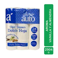 Papel Higienico Doble Hoja Vainilla Y Almendra 24u Selección Auto Paquete 3196 G