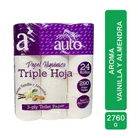 Papel Higienico Triple Hoja Vainilla Y Almendra 24u Selección Auto Paquete 3109 G