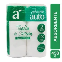 Toalla De Cocina Sencilla 2u Seleccion Auto Paquete 465 G