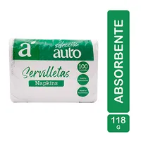 Servilleta Papel Lisa Cuadrada Blanca 100 U Auto Selección Paquete 150 G
