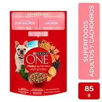 Alimento Perro Humedo Adulto Y Cachorro Salmon Toda Raza Purina One