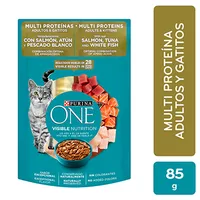 Alimento Gato Adulto Y Cachorro Humedo Salmon Y Atun Purina One