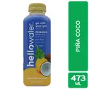 Agua Saborizada Piña Coco Sin Azucar Hellowater Botella 473 Ml