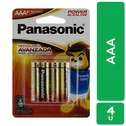 Bateria Alkalina Aaa Panasonic Blister 4 Unid