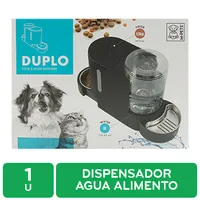 Dispensador Doble Comida Y Agua  M-pets