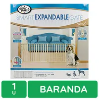Baranda Madera Expandible Con Puerta Four Paws