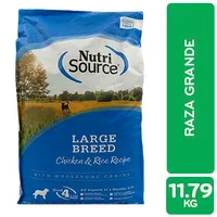 Alimento Perro Adulto Seco Pollo Y Arroz Raza Grande Con Probióticos Nutrisource