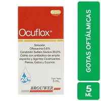 Gotas Oftálmicas Antibiótico Mascota Ocuflox Brouwer