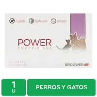 Antipulgas Pastilla Perro Y Gato 2.5 - 5 Kg / 2-3kg Power Brouwer