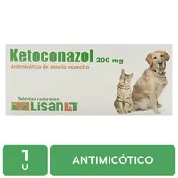 Antimicótico Pastilla Perro Y Gato 200 Mg Ketoconazol Lisan