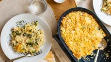 Arroz con brócoli y queso cheddar