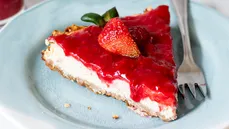 Cheesecake de fresa y frambuesas sin azúcar