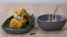 Croquetas de yuca, espinaca y queso ricotta