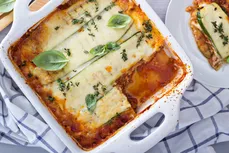 Lasaña de zucchini y berenjena