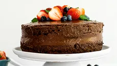 Queque doble de chocolate
