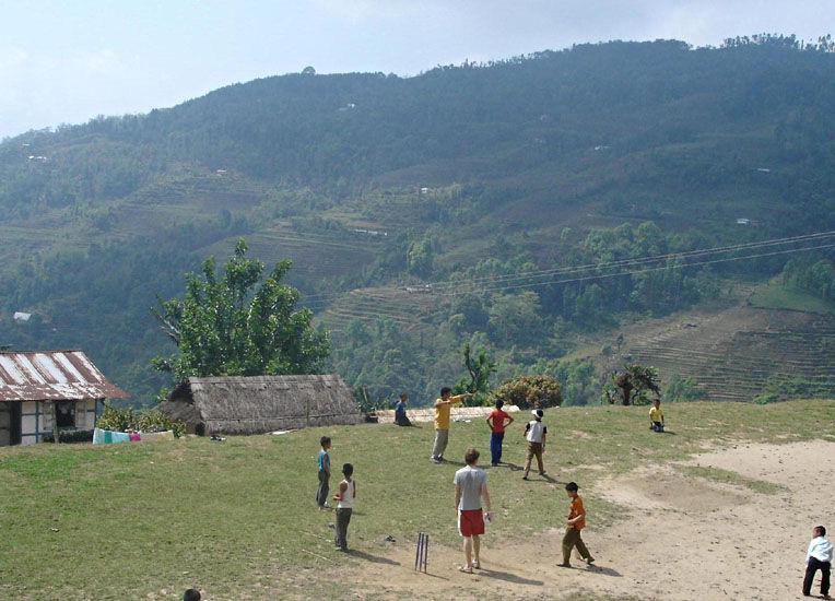 Play cricket with the Lepcha community on your Gap Year with friends