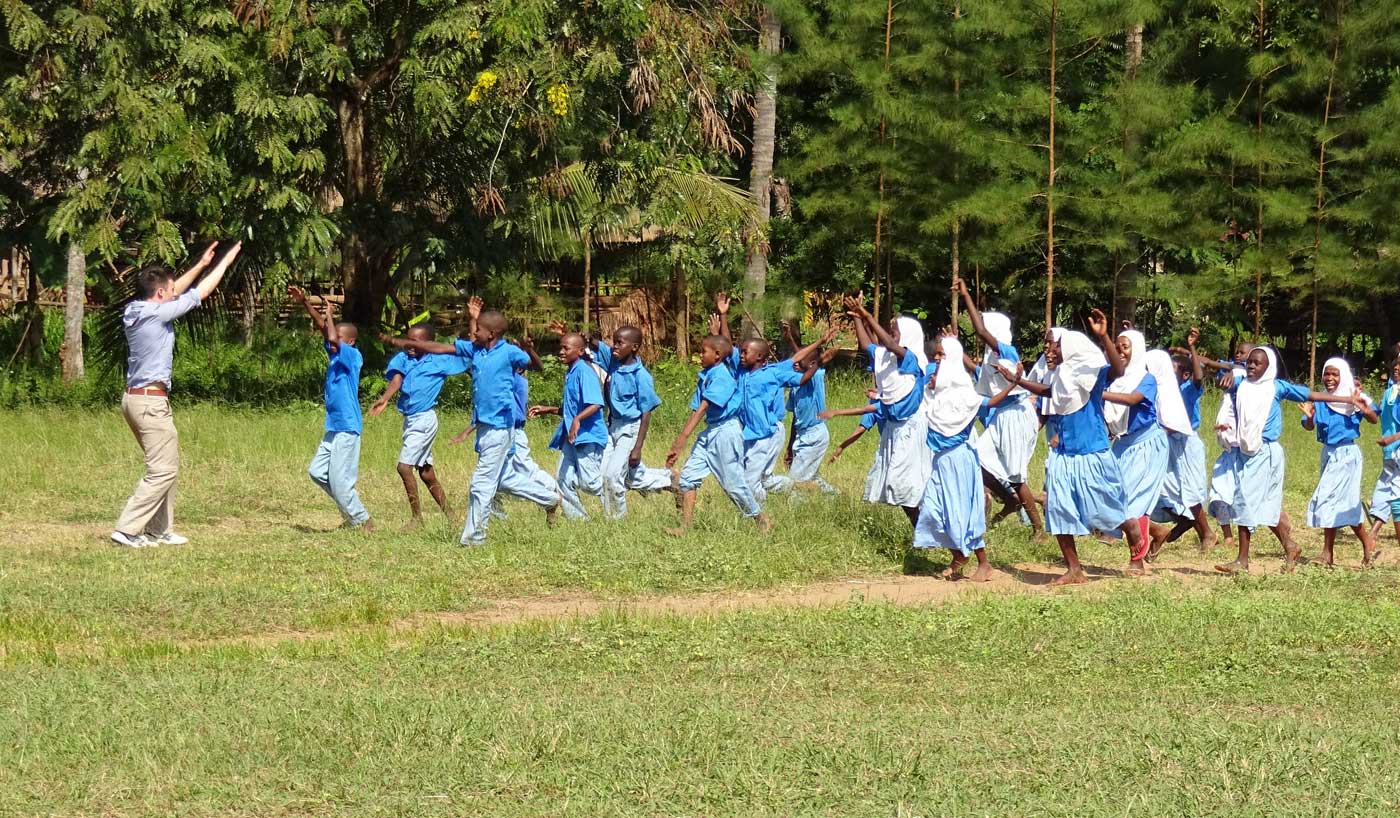 Teaching sport on an Internship in Kenya