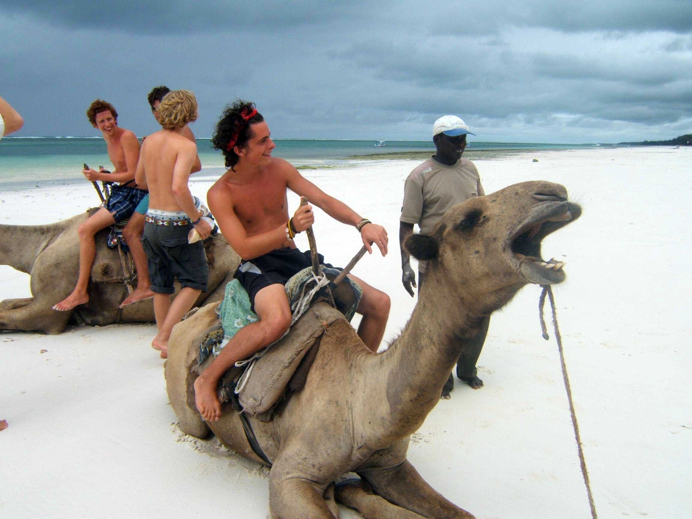 Camel riding during your summer in Kenya