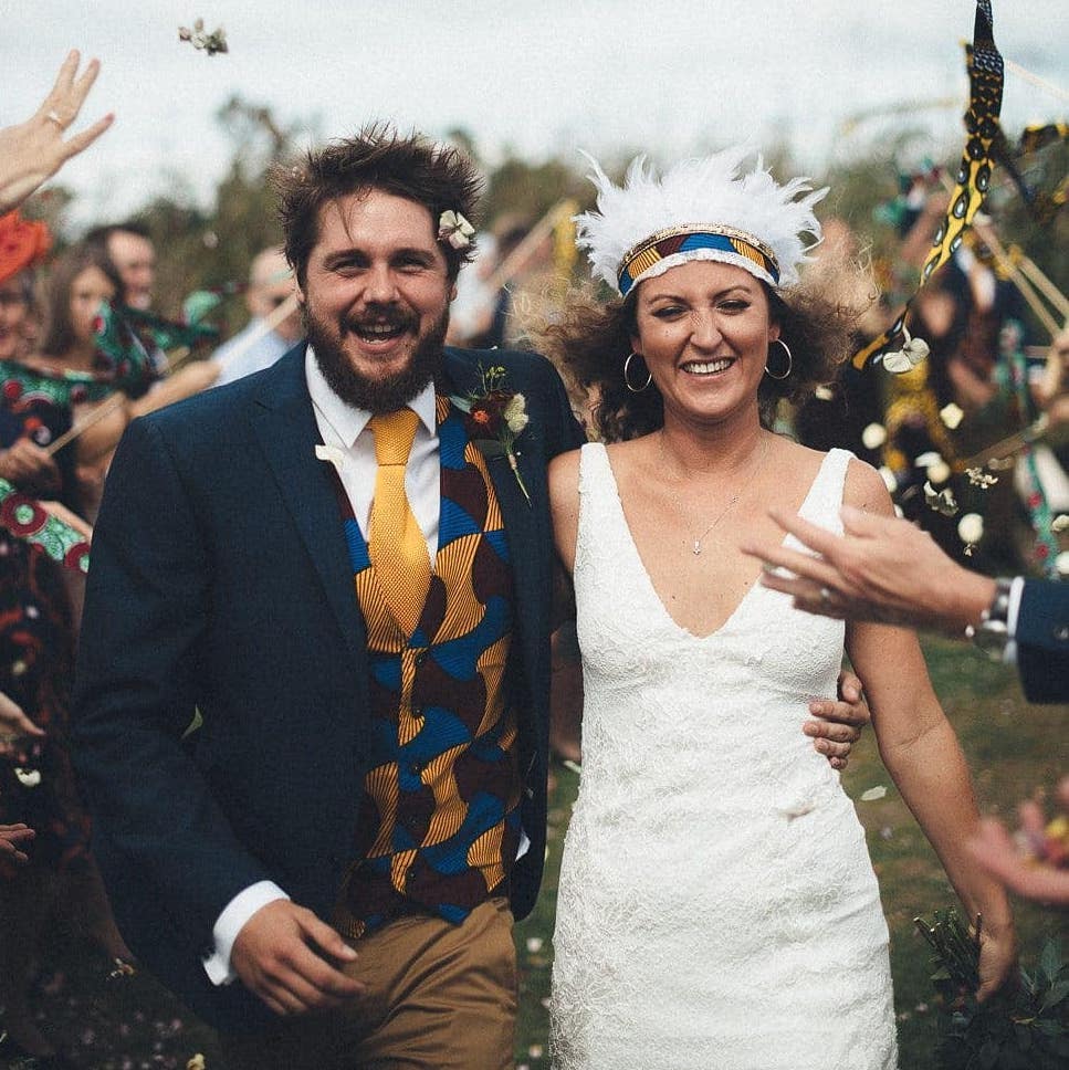 Gareth and Jess Davies wedding photo