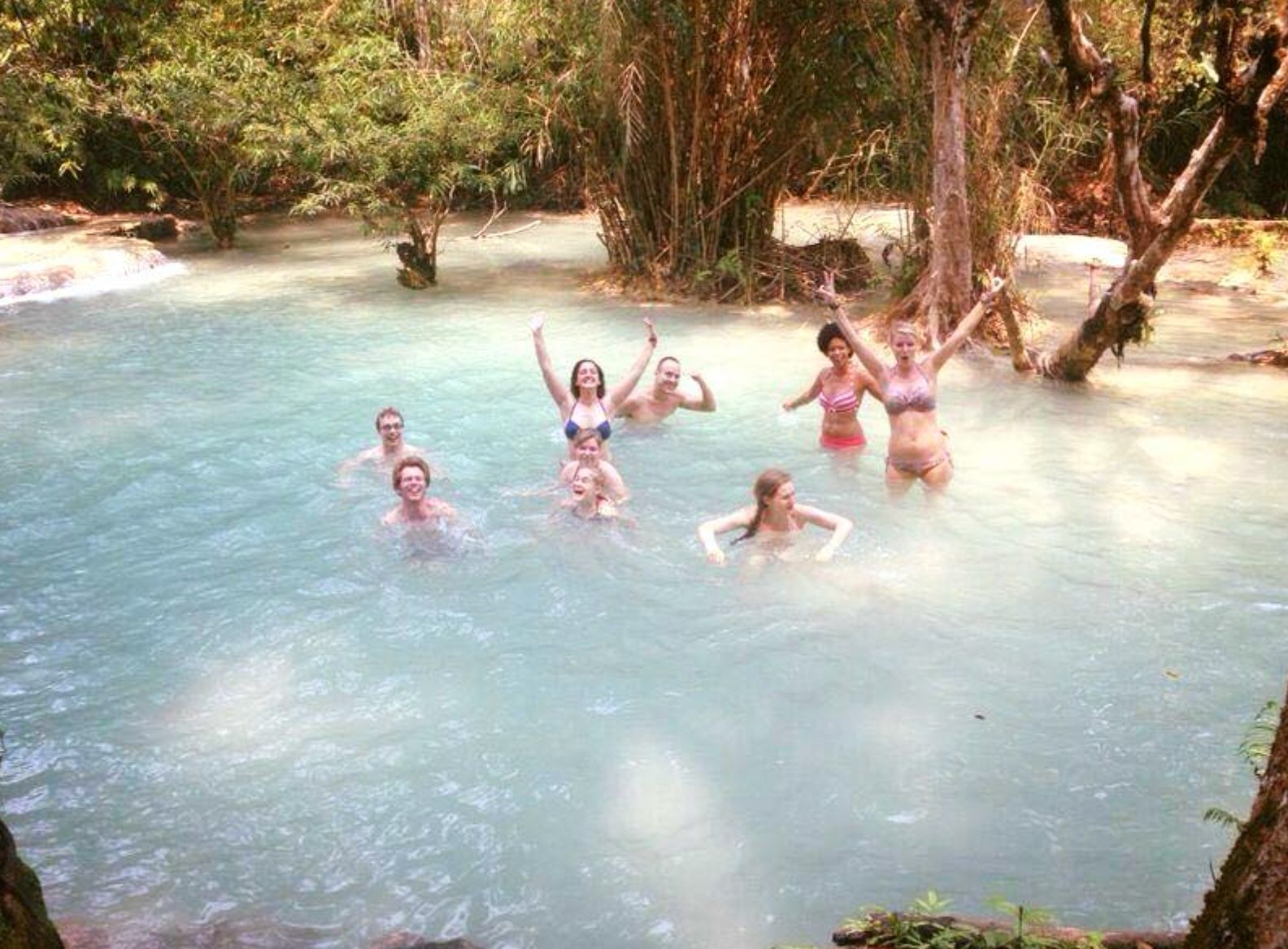 Thailand fun in a natural lake