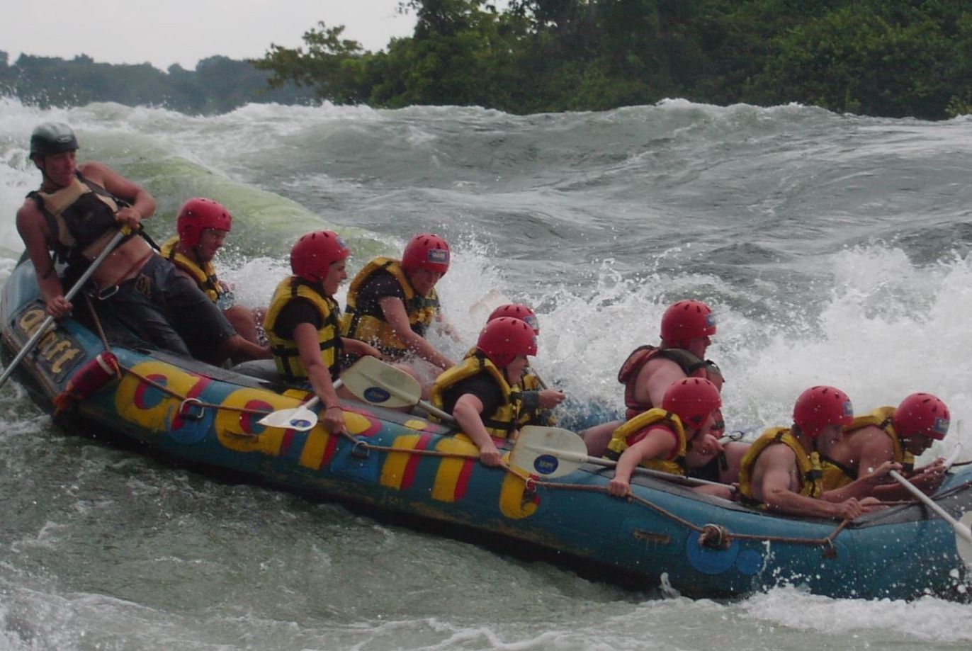 White water rafting in Uganda