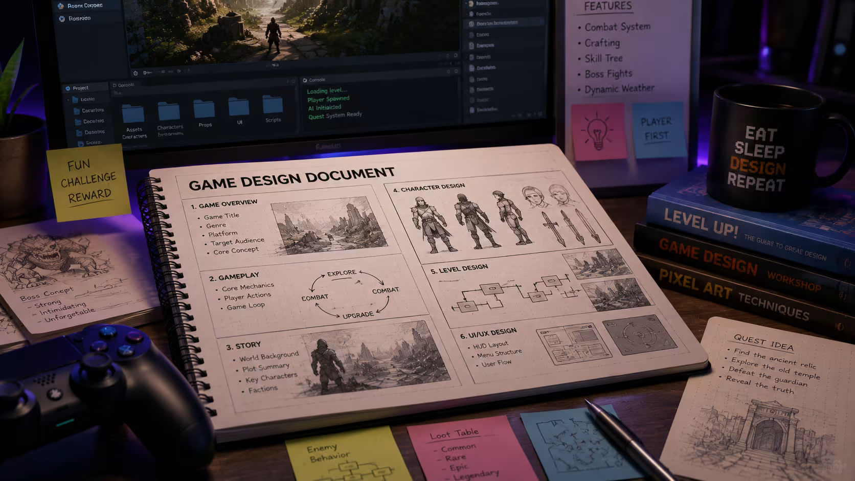 Game Design Document Writing Service - AVGC XR Solutions