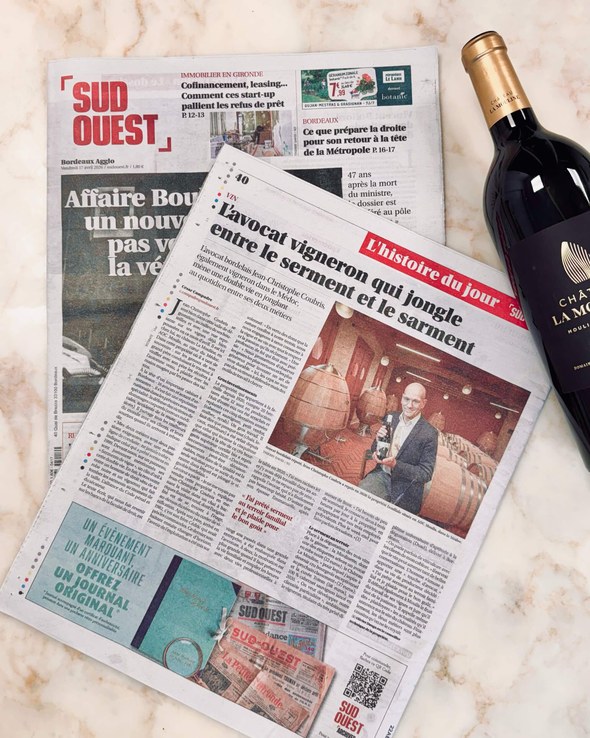 « J’ai prêté serment au terroir familial et je plaide pour le bon goût. » - Avocats Coubris & Associés