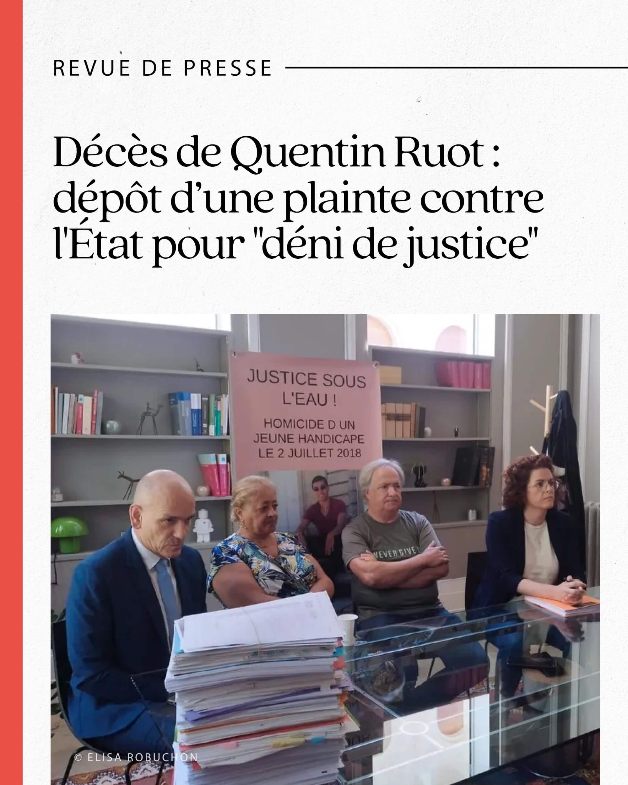 Décès de Quentin Ruot : dépôt d’une plainte contre l'État pour "déni de justice” - ca posts rpquentinruot