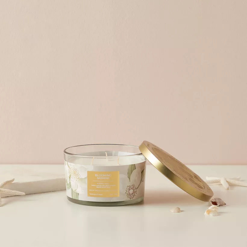 Scent.d Blooming Jasmine 3-Wick Jar Candle - 450 gms