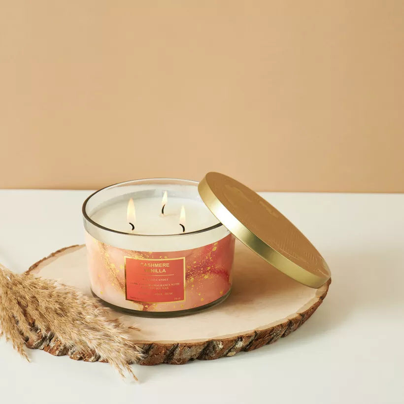 Scent.d 3-Wick Cashmere Vanilla Scented Jar Candle - 450 gms