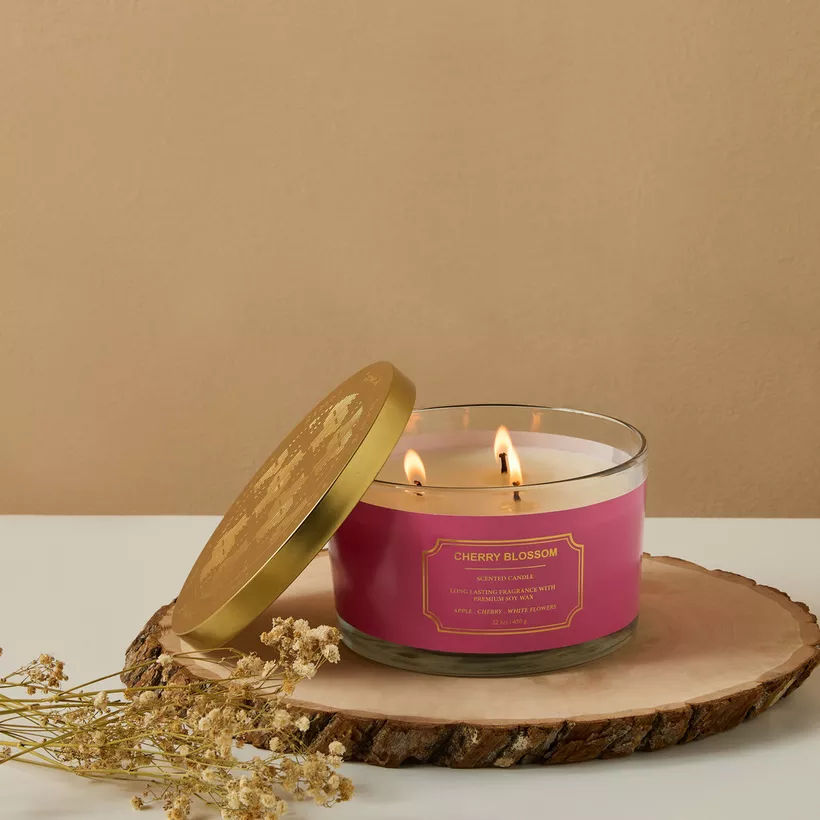 Scent.d Cherry Blossom Scented Jar Candle - 16 oz