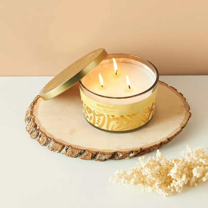 Scent.d Drywoods & Amber 3-Wick Jar Candle - 16 oz