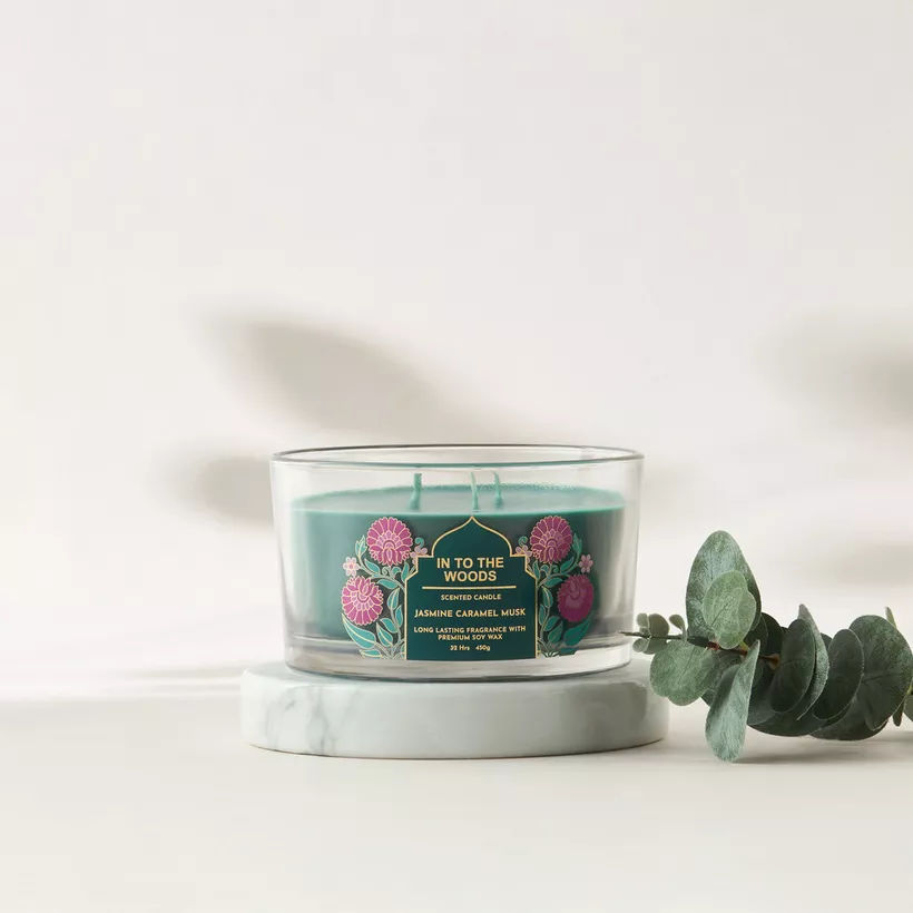 Scent.d 3-Wick Into the Woods Scented Jar Candle - 450 gms