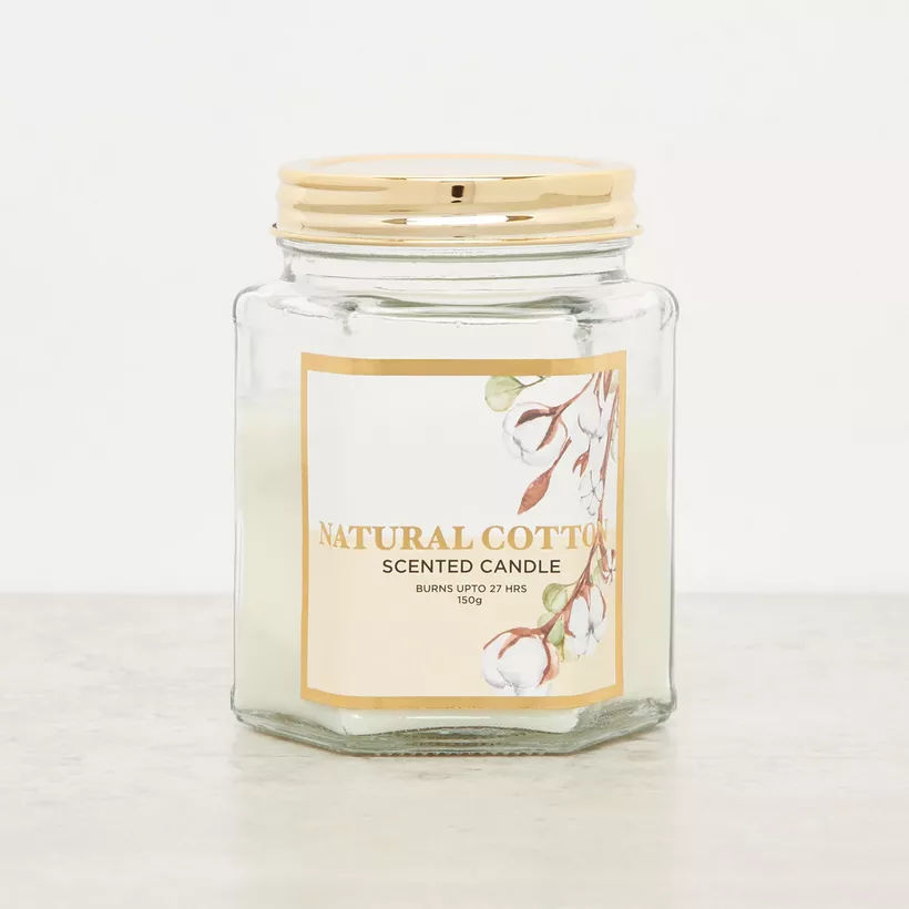 Elite'd Art Natural Cotton Scented Jar Candle - 150 g