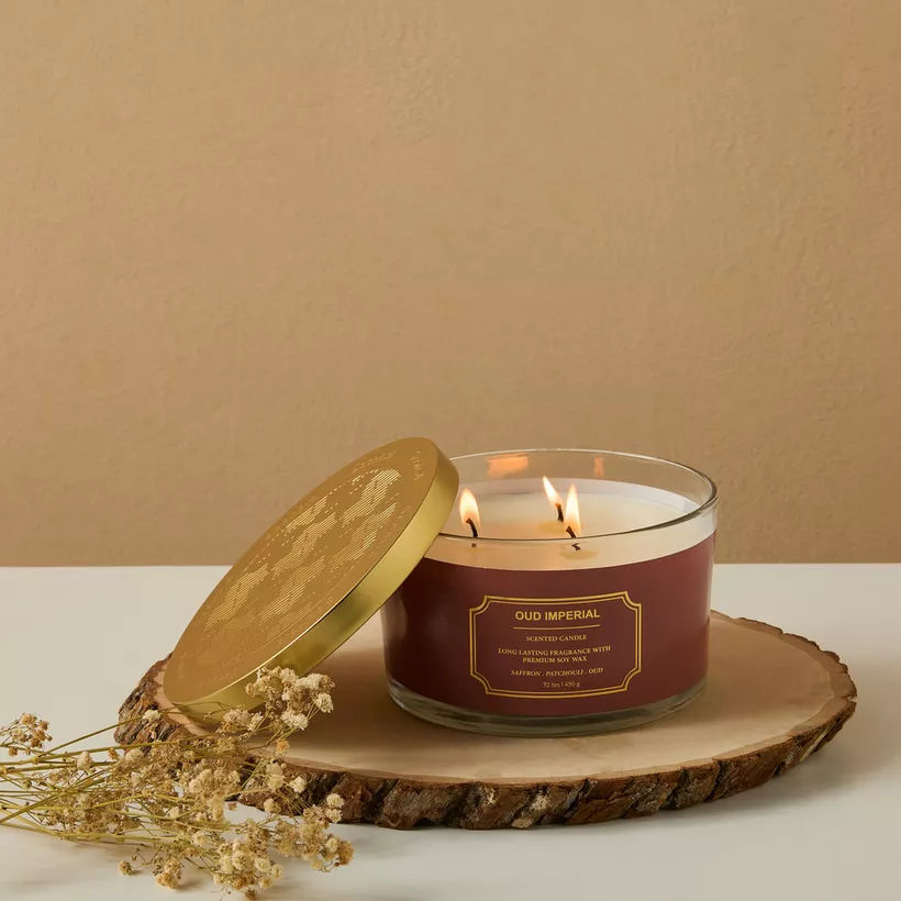 Scent.d Oud Imperial 3-Wick Candle - 32 h