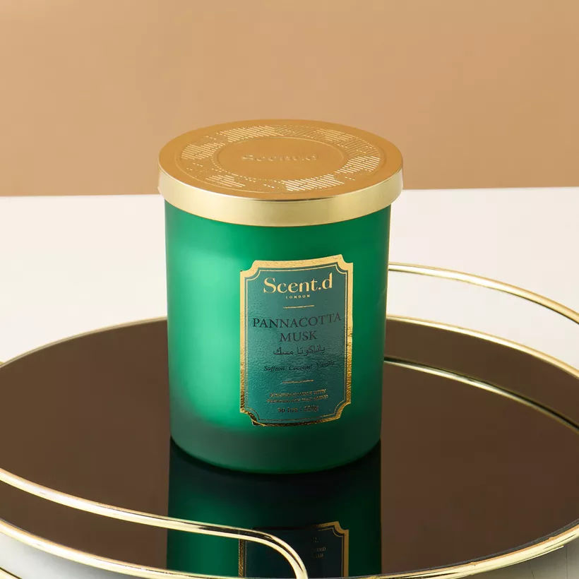 Scent.d London Pannacotta Musk Scented Jar Candle - 226 gms