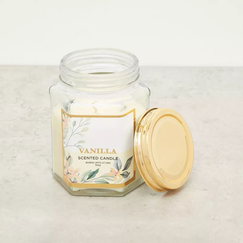 Vanilla Scented Jar Candle - 150 gms