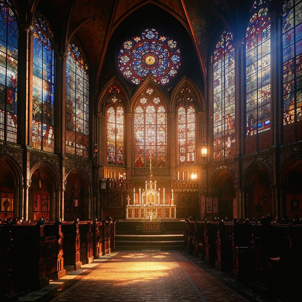 Seni Gereja Katolik Abad Pertengahan: Sebuah Refleksi Keindahan dan Iman Lukisan dinding abad pertengahan yang menggambarkan adegan-adegan Alkitab dan figur-figur suci, menyoroti kekayaan dan ekspresi seni Gereja Katolik pada zaman itu.