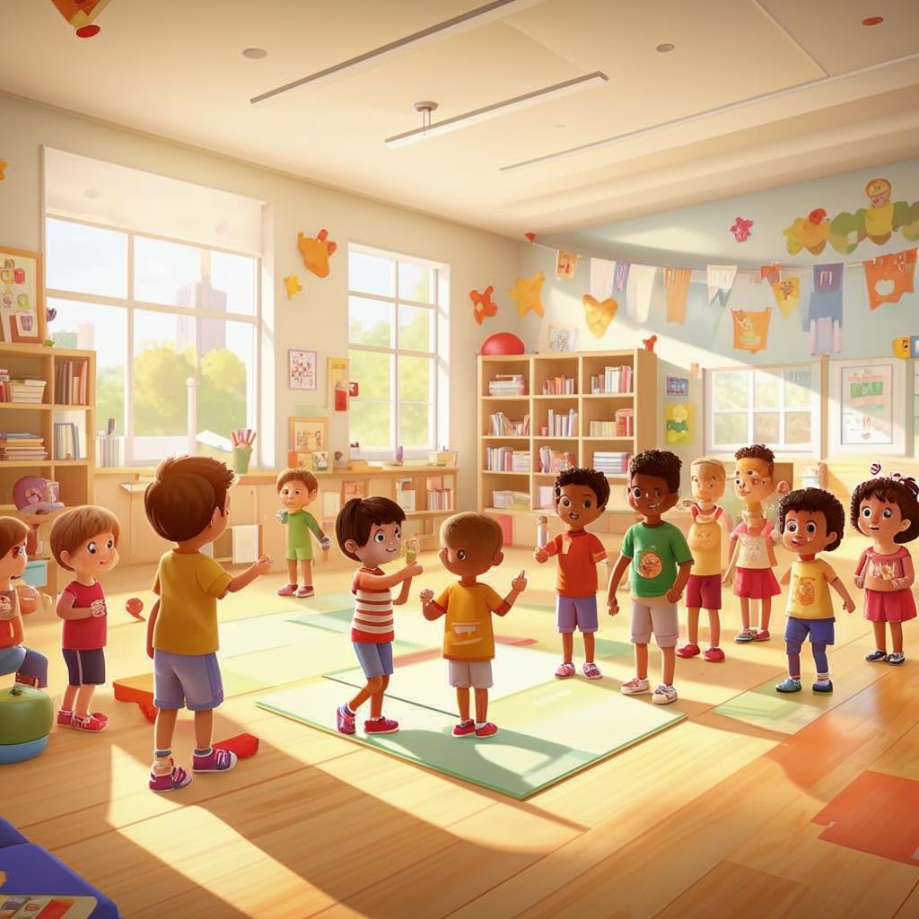 Menumbuhkan Generasi Masa Depan: Pentingnya Pendidikan Kristen di Taman Kanak-Kanak Ilustrasi anak-anak belajar dan bermain di taman kanak-kanak, menonjolkan peran pendidikan Kristen dalam membentuk masa depan mereka.