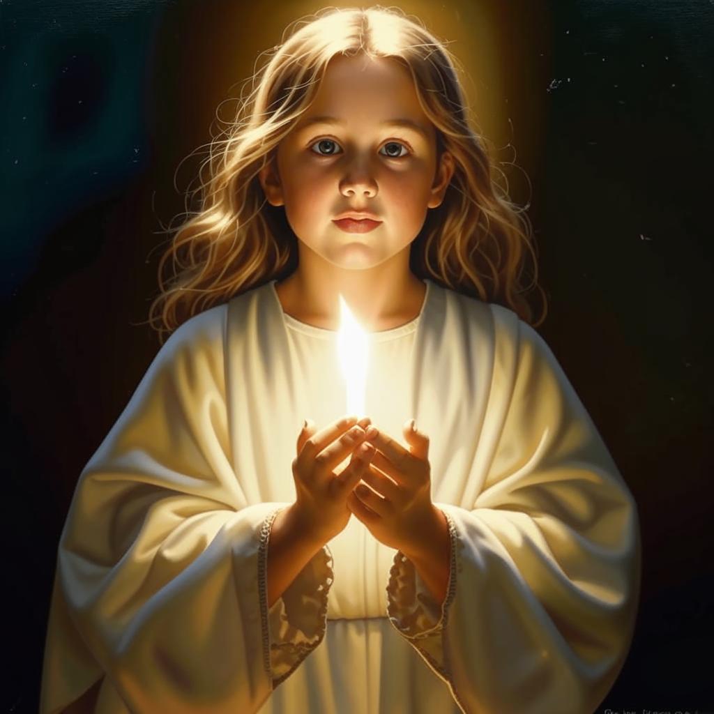 Anak-Anak sebagai Cahaya Kristus: Peran Mereka dalam Merefleksikan Kebaikan dan Kasih Anak-anak memegang lilin, mewakili peran mereka dalam mencerminkan terang dan cinta Kristus ke dunia.
