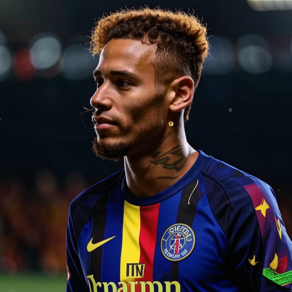 Neymar celebrating a goal for Paris Saint-Germain, showcasing his impact on the club's global brand recognition