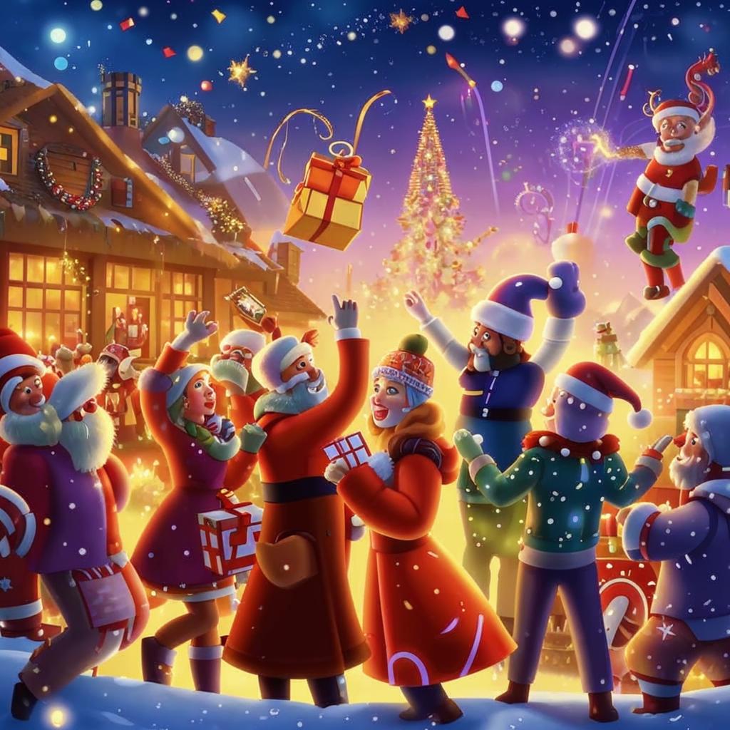 Promo Perayaan Natal yang Tak Terlupakan Promosi Natal dengan dekorasi meriah, diskon besar, dan suasana liburan yang menyenangkan