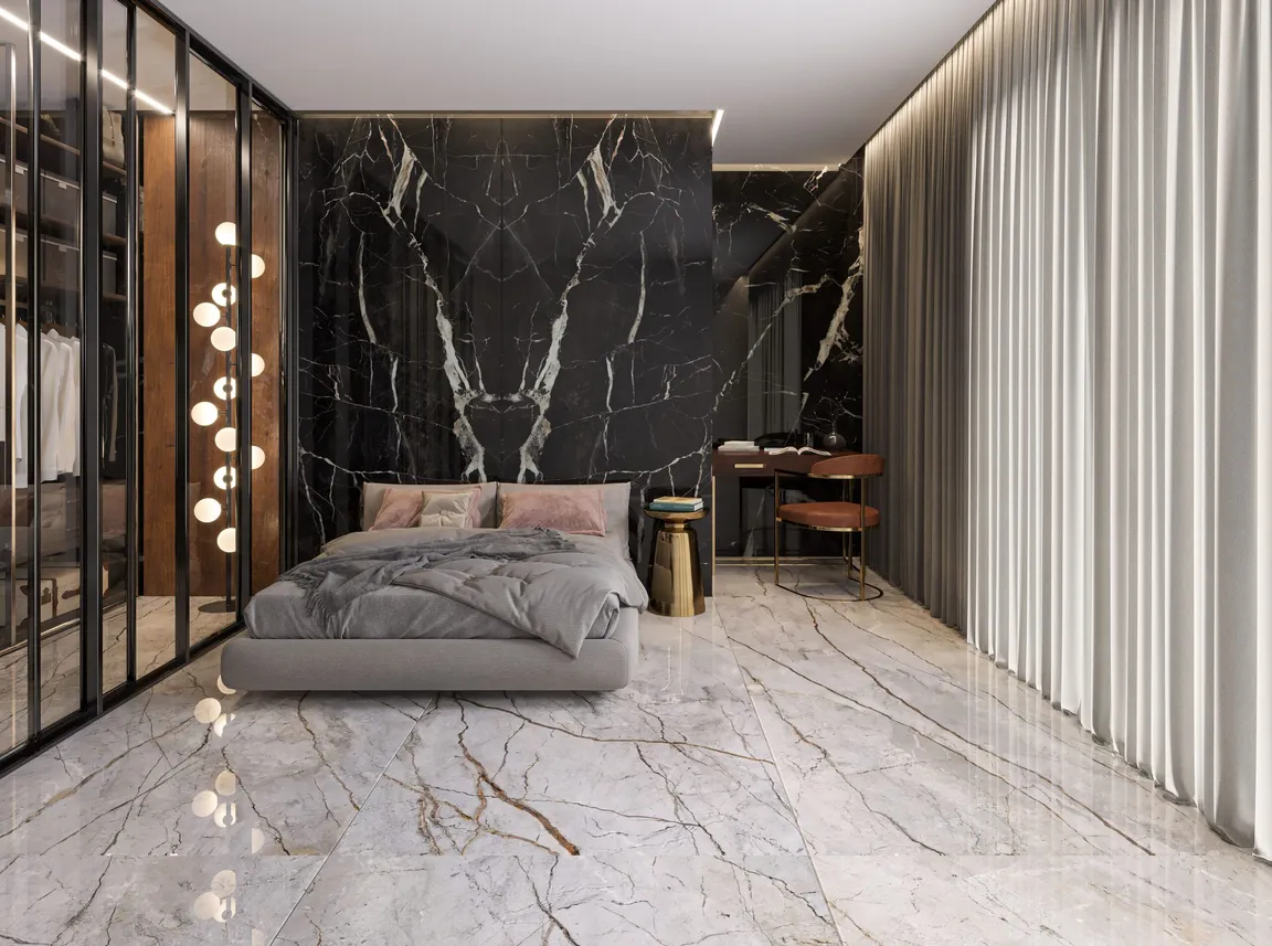 Transform Your Bedroom Oasis: Inspirational Designs with Aximer Porcelain Tile and Slabs for the UAE