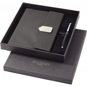 A5 Charcoal PU & Metal Notebook Gift Set Office Supplies Other Office Supplies Best Deals LGS6002BLK