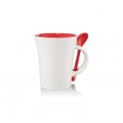 Dolce 10oz Ceramic Mug with Spoon  Household Products Drinkwares Best Deals NATIONAL DAY Give Back Special Clearance HDC6003WWR_thumb