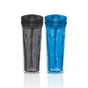 Hot & Cold Flip & Sip Geometric Tumbler 18oz  Household Products Drinkwares Special Clearance HDT6010GRP_thumb