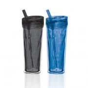 Hot & Cold Flip & Sip Geometric Tumbler 18oz  Household Products Drinkwares Special Clearance HDT6010GRP2_thumb