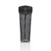 Hot & Cold Flip & Sip Geometric Tumbler 18oz  Household Products Drinkwares Best Deals Special Clearance HDT6010BLK_thumb