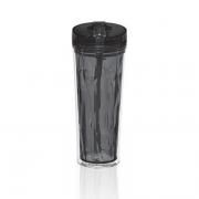 Hot & Cold Flip & Sip Geometric Tumbler 18oz  Household Products Drinkwares Special Clearance HDT6010BLK_thumb